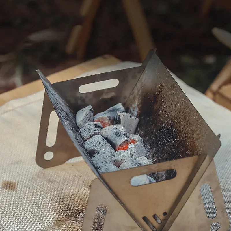 Camping Mini Barbecue Stove Portable Folding Card Furnace Garden Outdoor Picnic Charcoal Stove Burner Incinerator Heater 화목난로