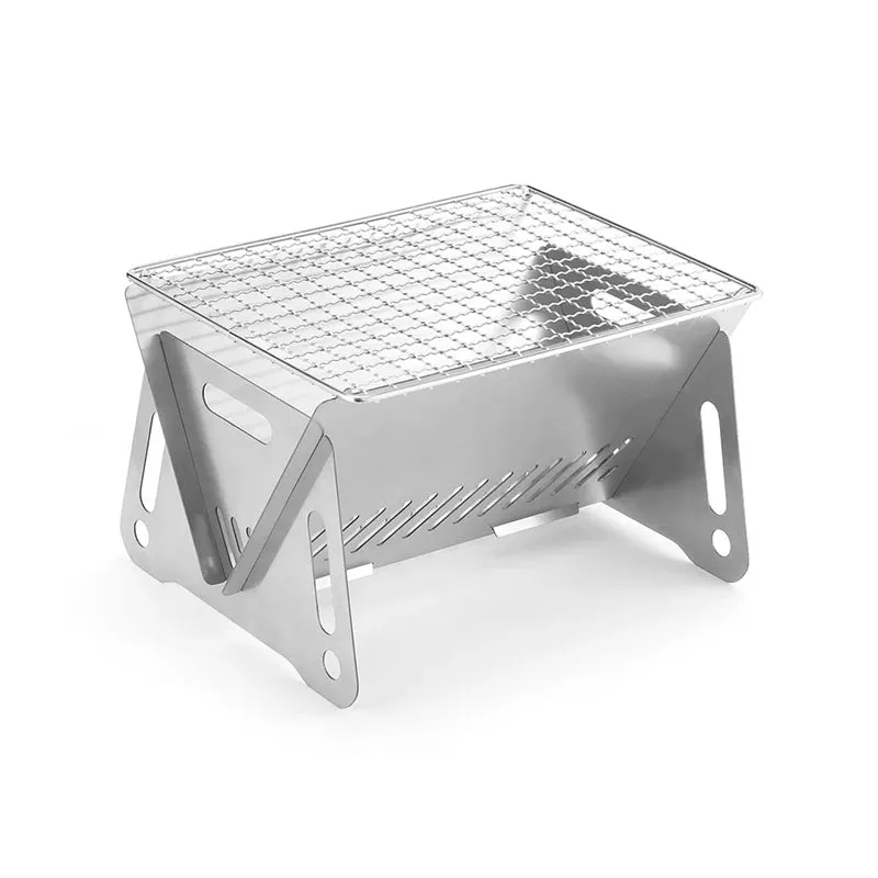 Camping Mini Barbecue Stove Portable Folding Card Furnace Garden Outdoor Picnic Charcoal Stove Burner Incinerator Heater 화목난로