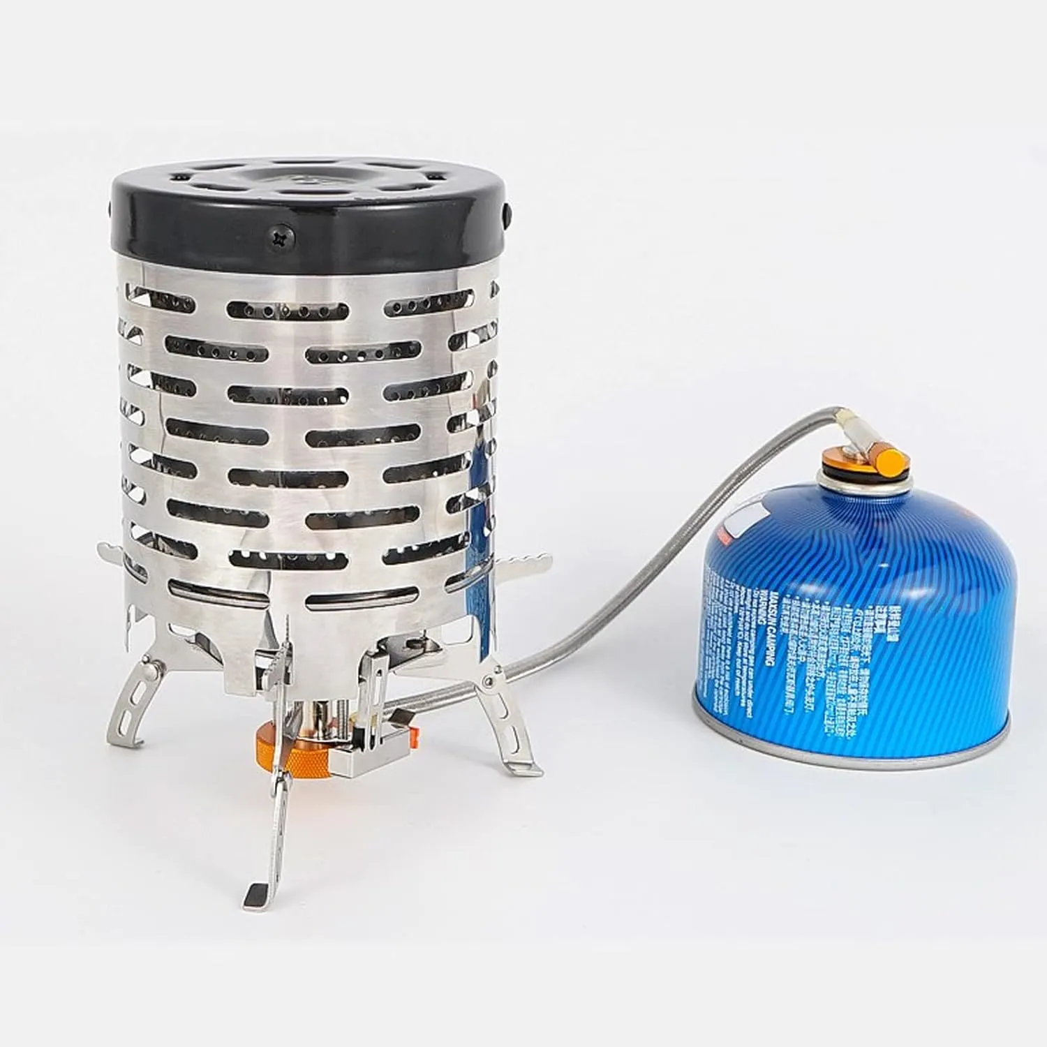 Camping Mini Heater Tent Heater, Camping Heating Stove Cover Portable Mini Stainless Steel Outdoor Camping Stove Accessories for Autumn Winter