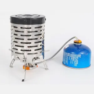 Camping Mini Heater Tent Heater, Camping Heating Stove Cover Portable Mini Stainless Steel Outdoor Camping Stove Accessories for Autumn Winter