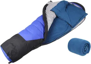 Camping Sleeping Bags Fleece Camping Bag for Cool Weather Lightweight and Comfortable 180x75cm Blue