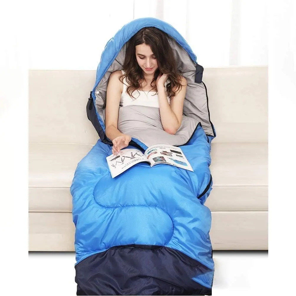 Camping Sleeping Bags Outdoor Sleeping Bag Single 3 Season Sleeping Bags for Adults and Kids, Compact, Lightweight, Waterproof - Including Free Compressor Bag Survival Eq
