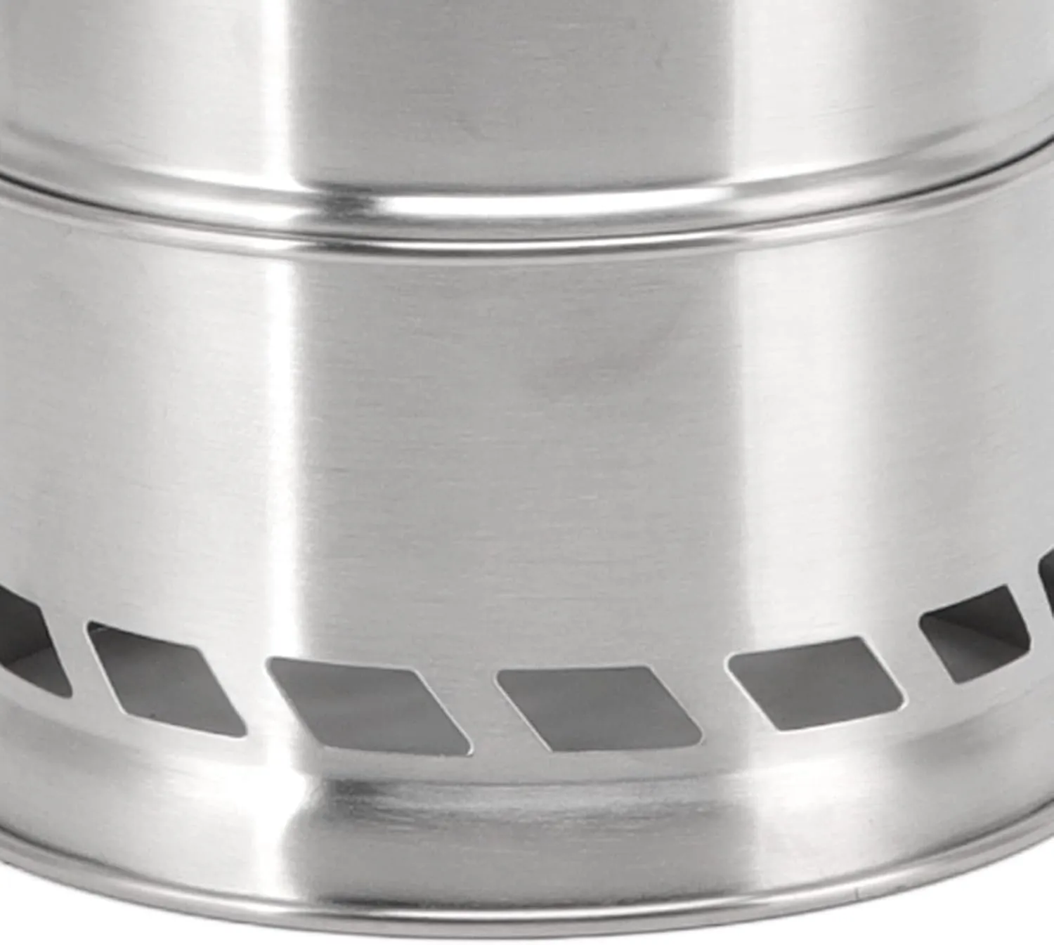 Camping Stove, Stainless Alcohol Stove, Alcohol Burner Steel Combustion Holes High Temperature Resistance Compact with Storage Bag for Hiking (Tall Stand)