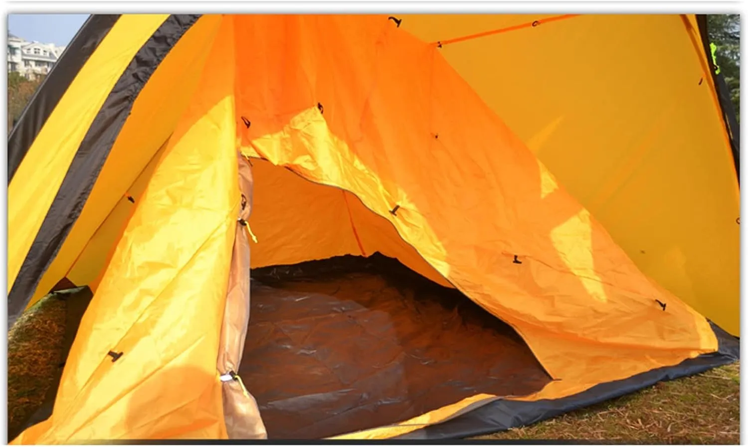 Camping Tent 3-4 People a Large Outdoor Aluminum Pole Double Layer Camping Tent 4seasons Waterproof Windproof