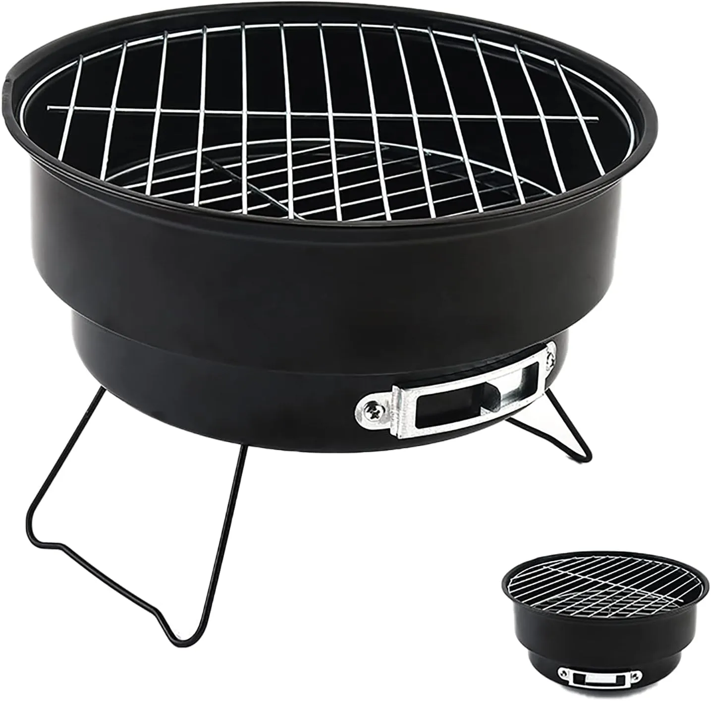 Camping Wood Stove Portable BBQ Grill Charcoal Grill Barbecue Grill Detachable Collapsible Camping Grill BBQ for Picnic BBQ Camp Hiking