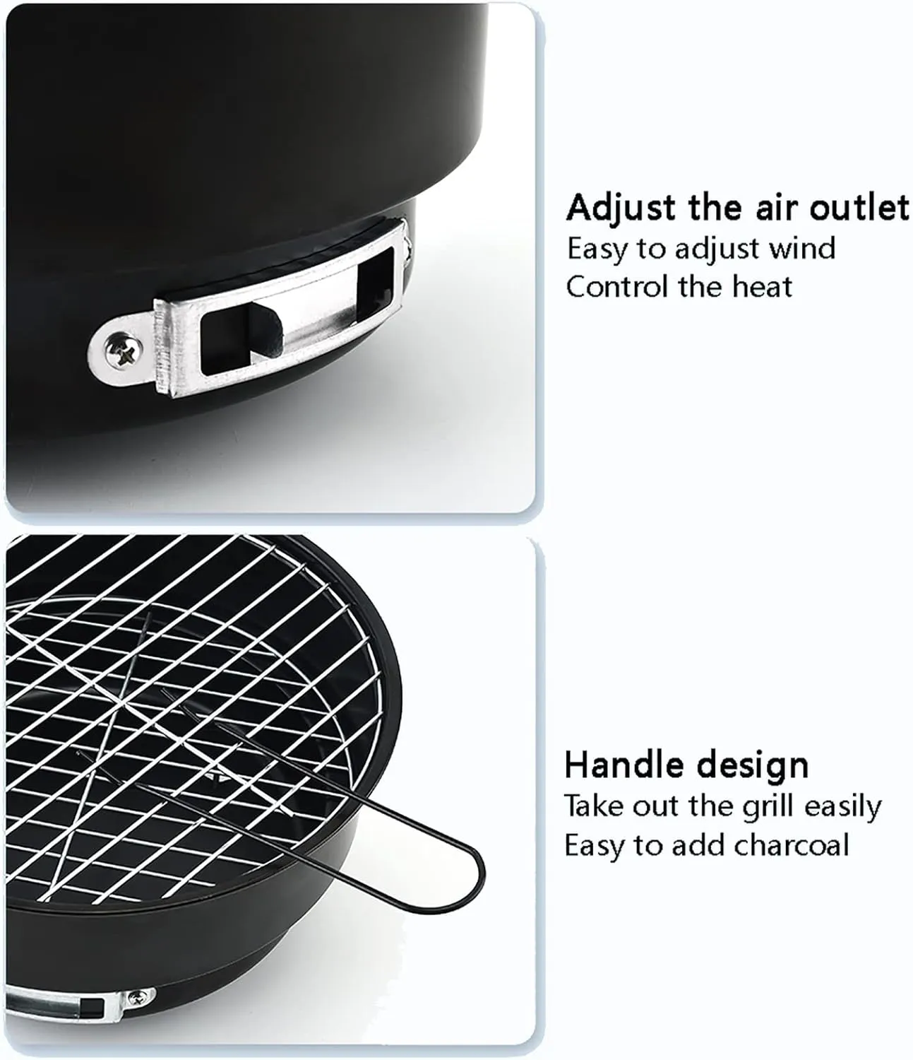 Camping Wood Stove Portable BBQ Grill Charcoal Grill Barbecue Grill Detachable Collapsible Camping Grill BBQ for Picnic BBQ Camp Hiking