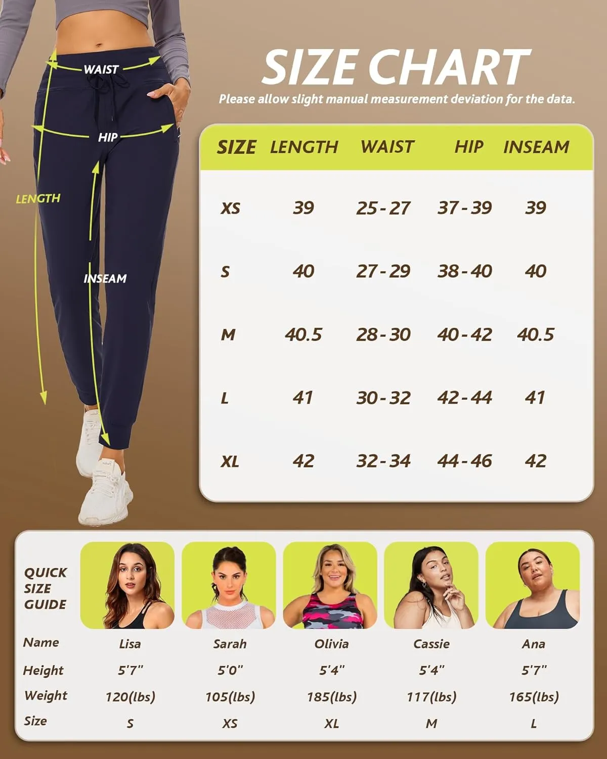 CAMPSNAIL Fleece Lined Joggers Women - Water Resistant Thermal Winter Sweatpants Running Hiking Yoga with Pockets