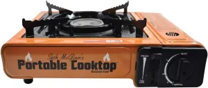 CanCooker Butane Burner, Portable Stove & Cooktop for Camping, Tailgating, and Outdoor Adventures | Orange & Black (Standard)