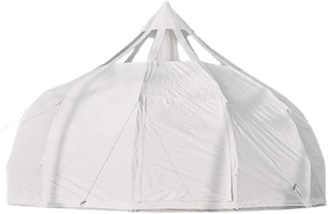 Canvas Bell Tent w/Stove Jack - Luxury All Season Camping Tent Outdoor Yurt Tent 8-10 Person for Family Outdoor Camping, Hunting Party Group Activities