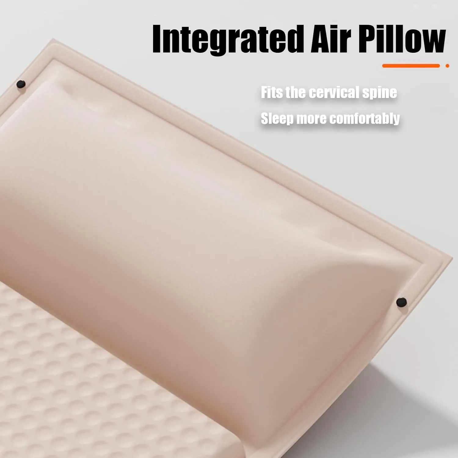Car Air Mattress Foldable for Audi S4 B8 Avant Wagon 2008-2016, Back Seat Camping Bed Breathable Airbed Auto-Inflation Without Air Pump SUV Portable Sleeping Pad,Beige Single
