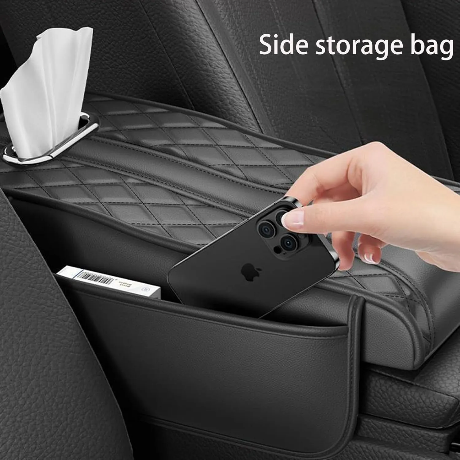 Car Armrest Pad for Chevrolet Statesman Veritas Rezzo Equinox G2X Trailblazer Arm Rest Cushion Pads Waterproof Car Armrest Center Control Cushion Car Armrest Pad,B