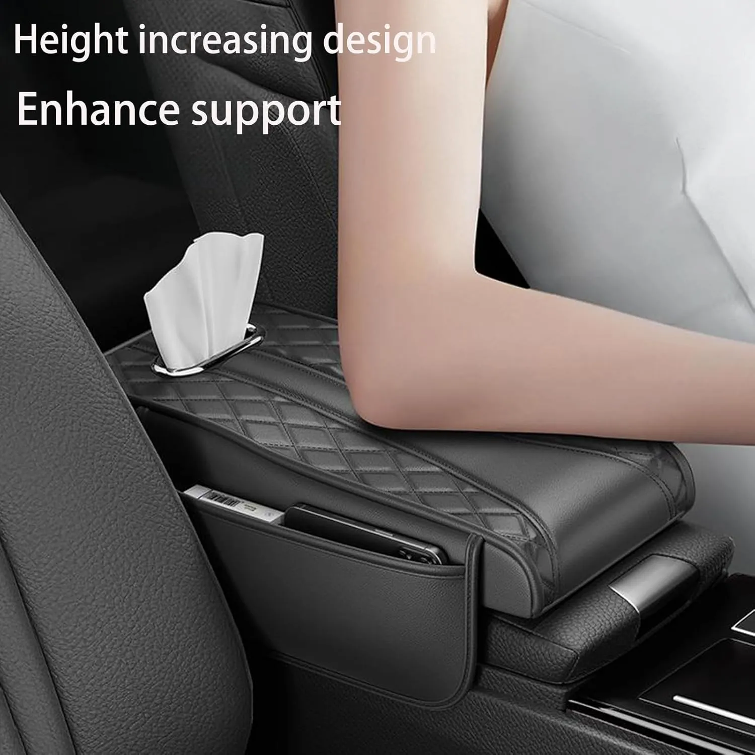 Car Armrest Pad for Chevrolet Statesman Veritas Rezzo Equinox G2X Trailblazer Arm Rest Cushion Pads Waterproof Car Armrest Center Control Cushion Car Armrest Pad,B