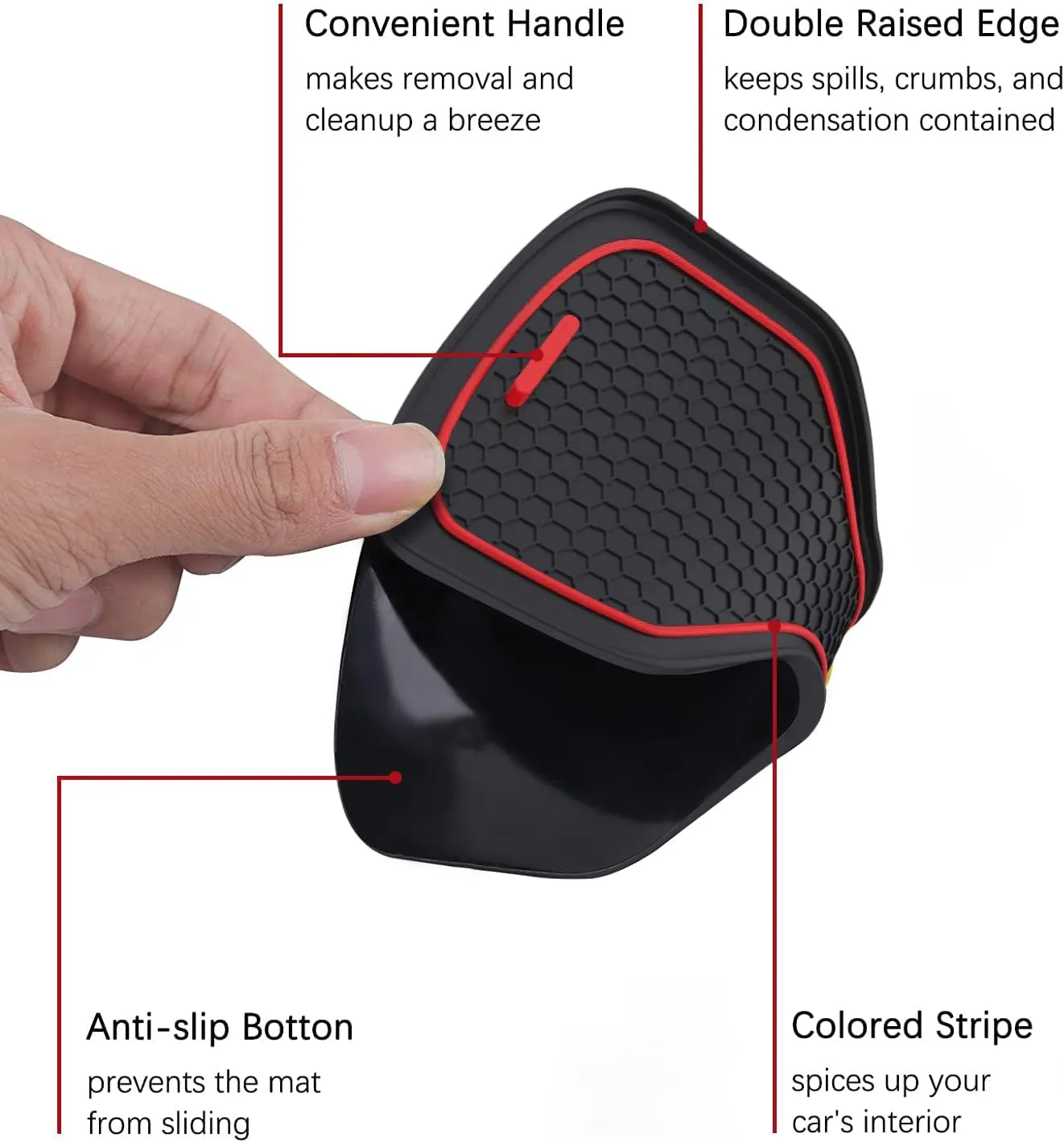 Car Cup Holder Coaster Compatible with Accord Accessories, Waterproof Cup Coasters, Anti-Slip Car Cup Holder Mat for Accord 2018-2022