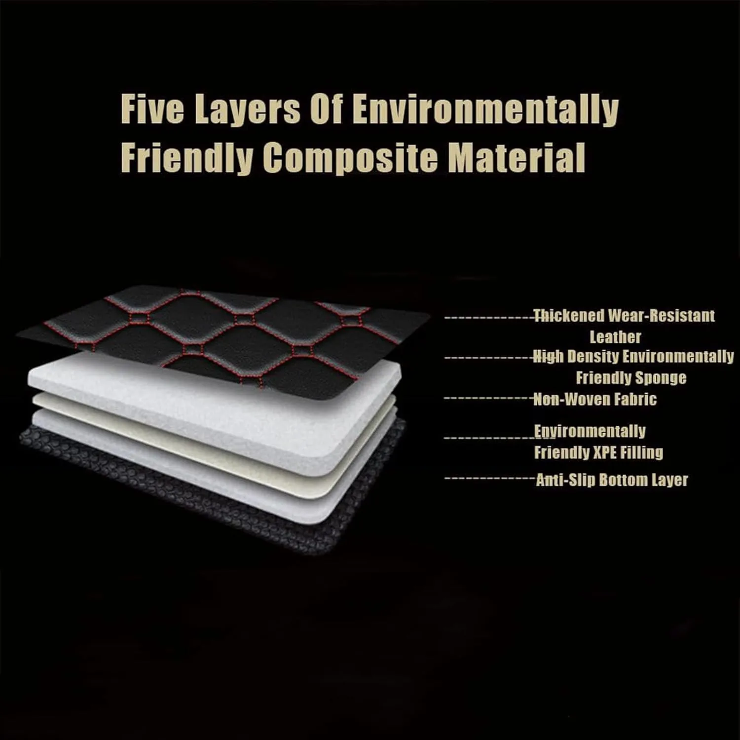 Car Leather Cargo Liners for Hyundai Tucson Hybrid N Line 2023 2024 2025, Custom Full Coverage Boot Mats All Weather Protector Non Slip Interior Accessories, Black Beige