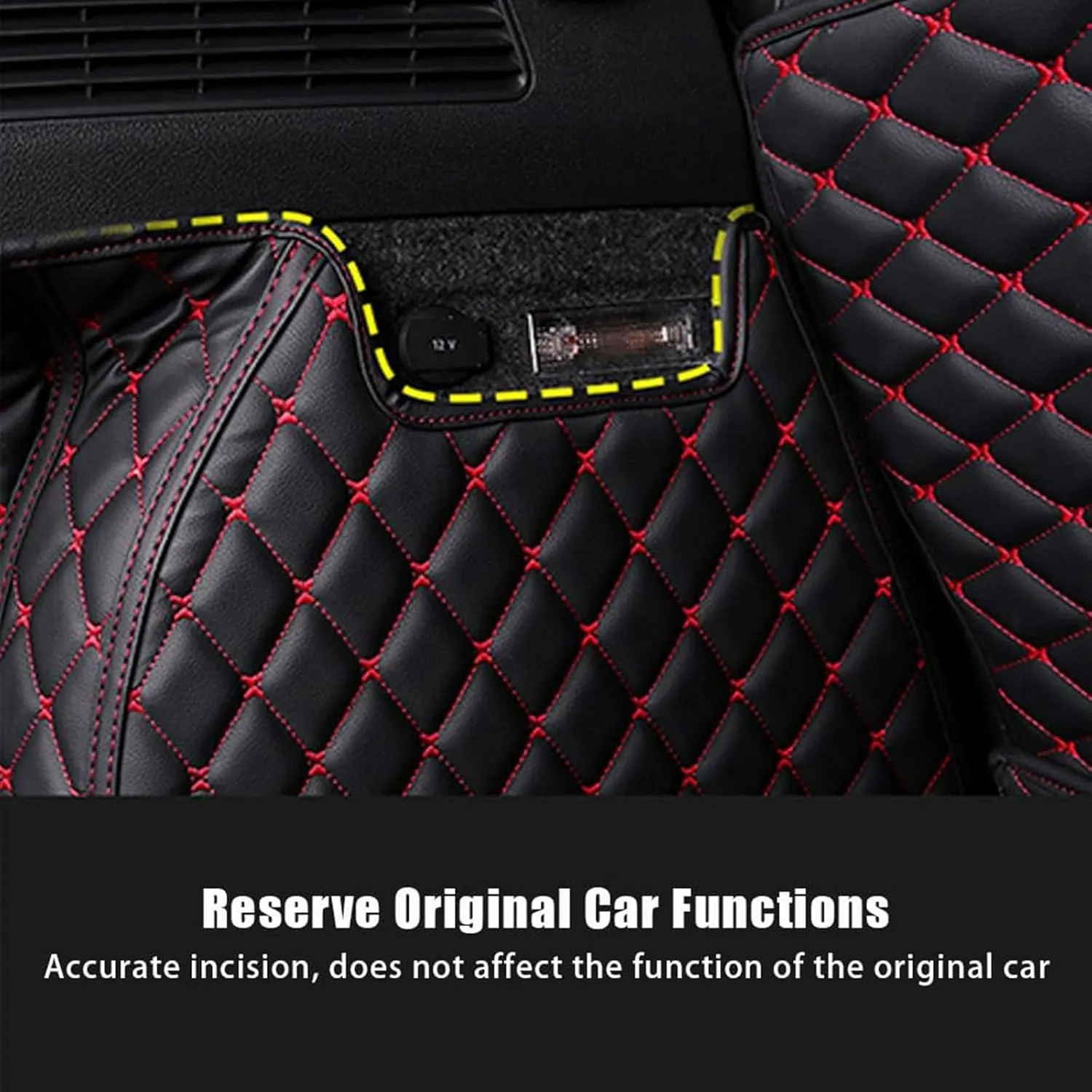 Car Leather Cargo Liners for Hyundai Tucson Hybrid N Line 2023 2024 2025, Custom Full Coverage Boot Mats All Weather Protector Non Slip Interior Accessories, Black Beige