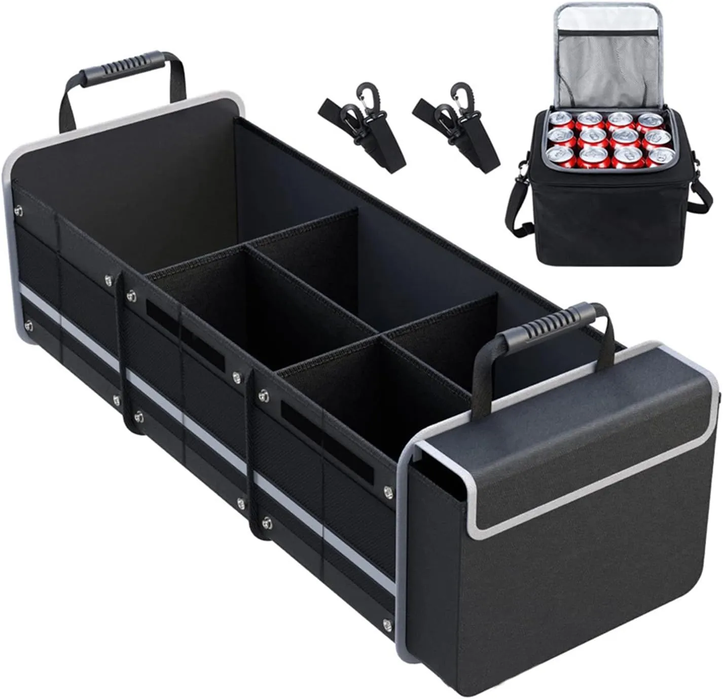 Car Trunk Organizers for Mercury Grand Marquis/Marquis/Monarch/Montclair/Montego, Pack Portable Insulation Cooler Bag, Washable Car Storage Bag, Insulated Leak Proof Cooler Bag