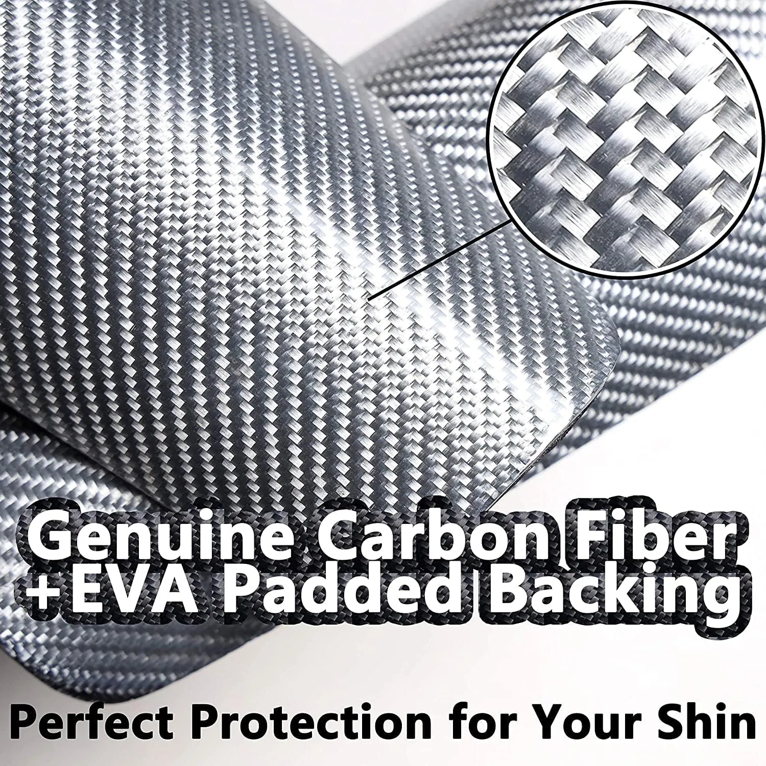 Carbon Fiber Soccer Shin Guards, with Portable Carrying Case, Super Strong, Ultra Light, Shock Resistance, Air Permeability, Suitable for Adult, Youth, Kid, Effective Protection