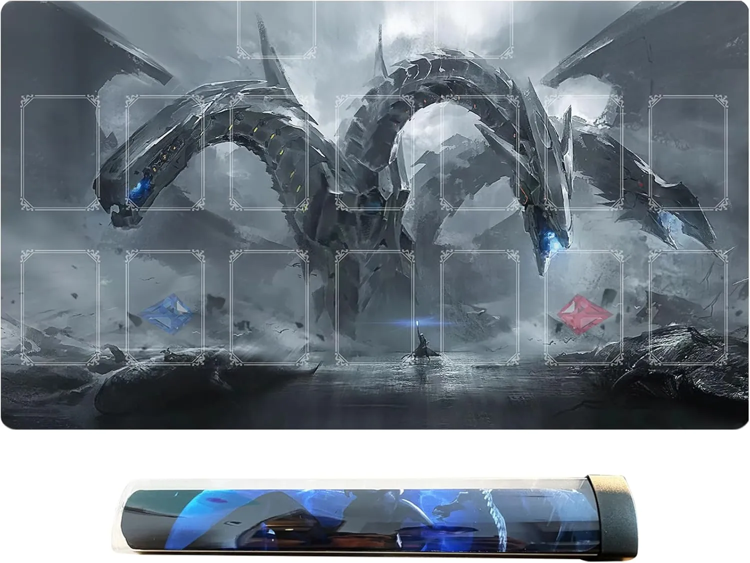 Card Rubber Mat Duel Mat Gaming Competition Pad Card Binder Deck 27.5x15.7in
