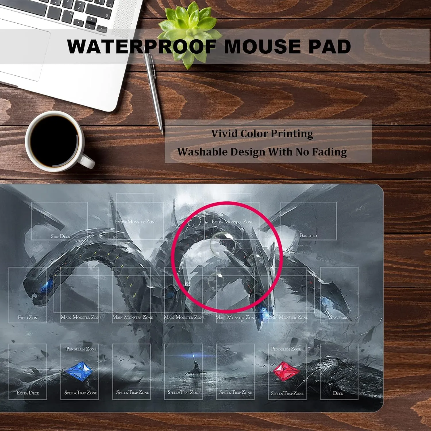 Card Rubber Mat Duel Mat Gaming Competition Pad Card Binder Deck 27.5x15.7in