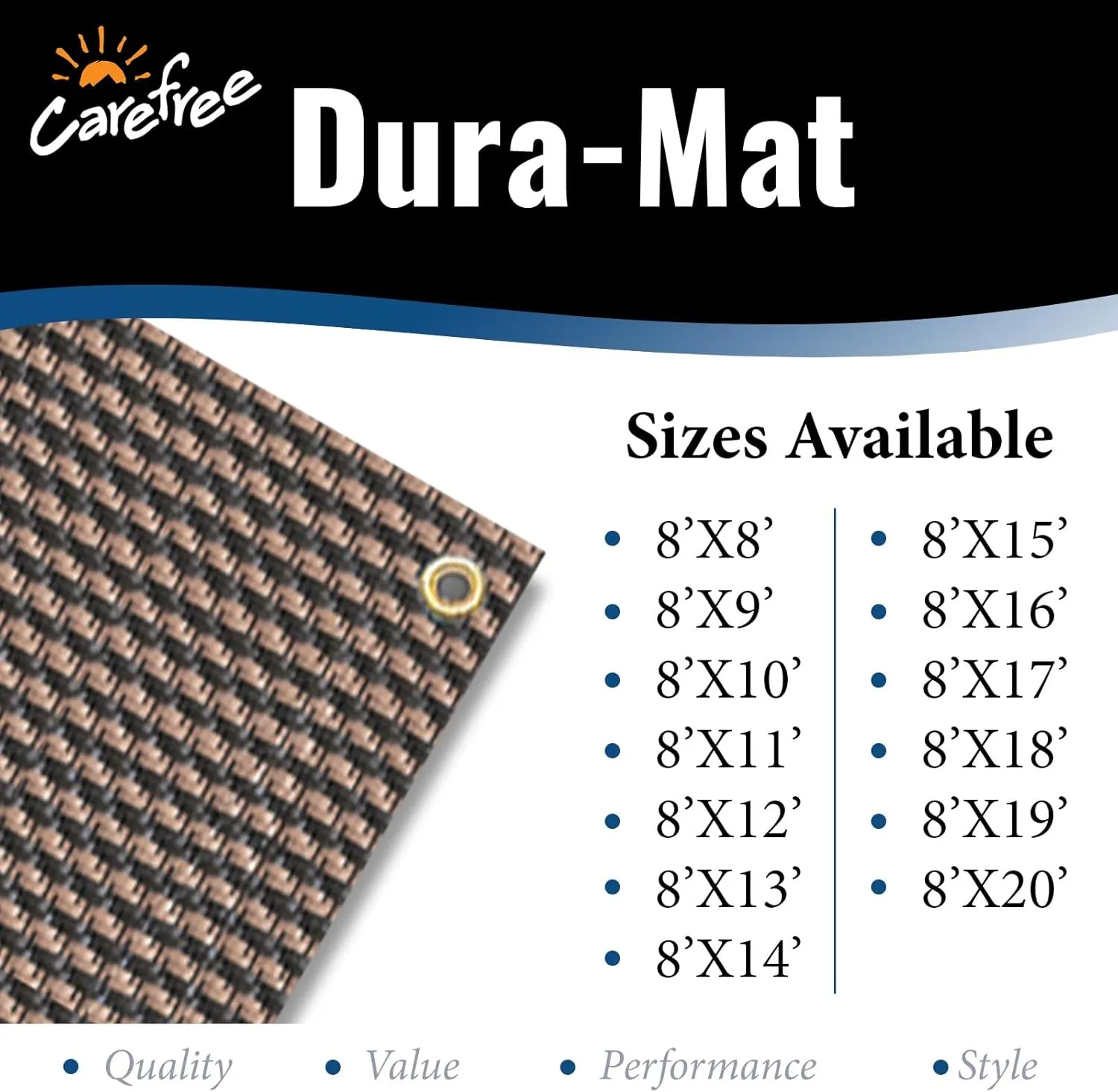 Carefree 182072 Brown 8' x 20' Dura-Mat