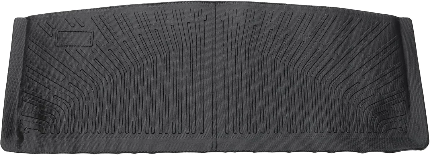 Cargo Liner Trunk Mat Trunk Cargo Luggage Boot Tray Mat for Ford Expedition Max 2018-2024 Black TPE 1 Pc Flat Face Stripe Pattern Rear Anti-Slip