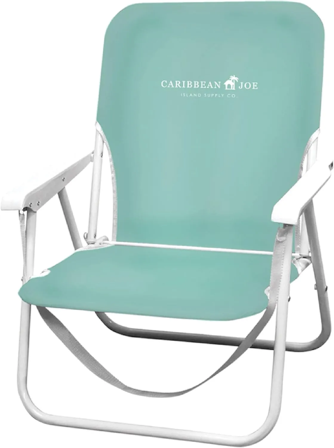CARIBBEAN JOE 1 Position Folding Beach Chairs, Lightweight and Portable Camp Chairs, Red and Mint