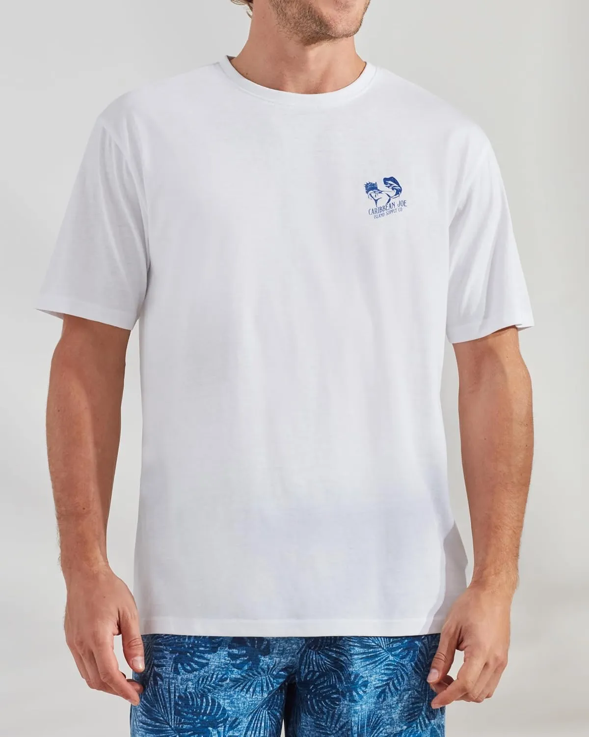 CARIBBEAN JOE Men's Shirt, Pajamas Sleep Top with Flower Logo Design, Lightweight and Breathable Pjs