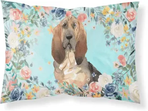 Caroline's Treasures CK3434PILLOWCASE Bloodhound Fabric Standard Pillowcase Lightweight Super Soft Easy Care Decorative Artwork Pillowcase, Standard