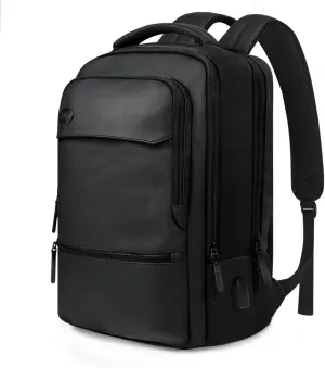 Carry on Backpack for Man Women,Extra Large Travel Bussiness Waterproof Backpack,BLACK,00591