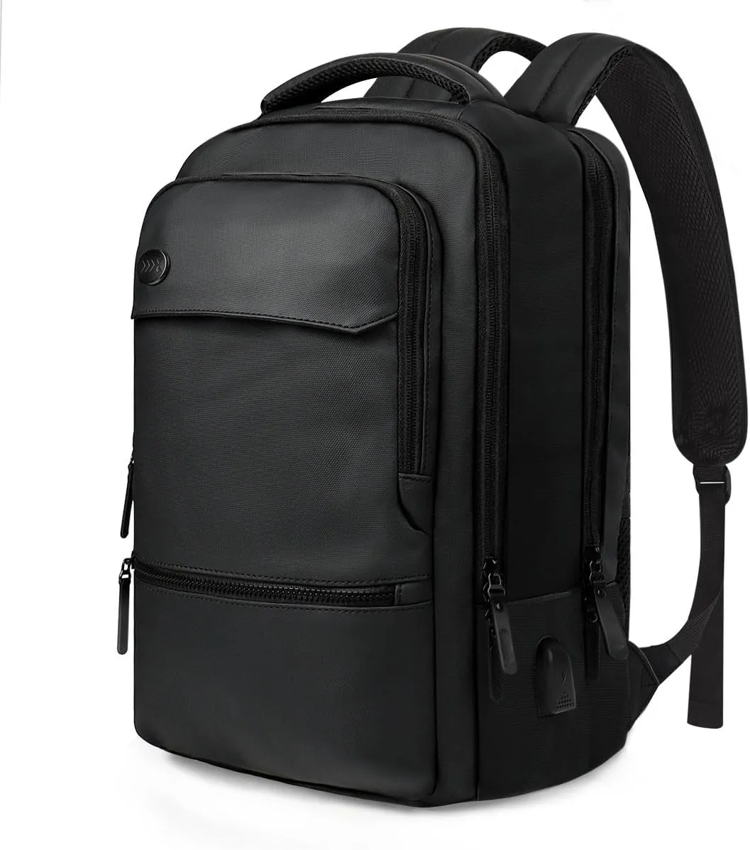 Carry on Backpack for Man Women,Extra Large Travel Bussiness Waterproof Backpack,BLACK,00591