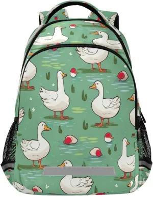 Cartoon Ducks Design Waterproof Backpack - Casual Outdoor Sports Daypack with Ergonomic Shoulder Straps#131