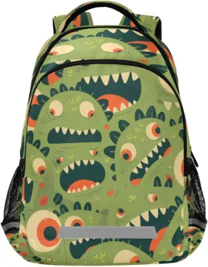 Cartoon Monster Eyes Design Waterproof Backpack - Casual Outdoor Sports Daypack with Ergonomic Shoulder Straps#526