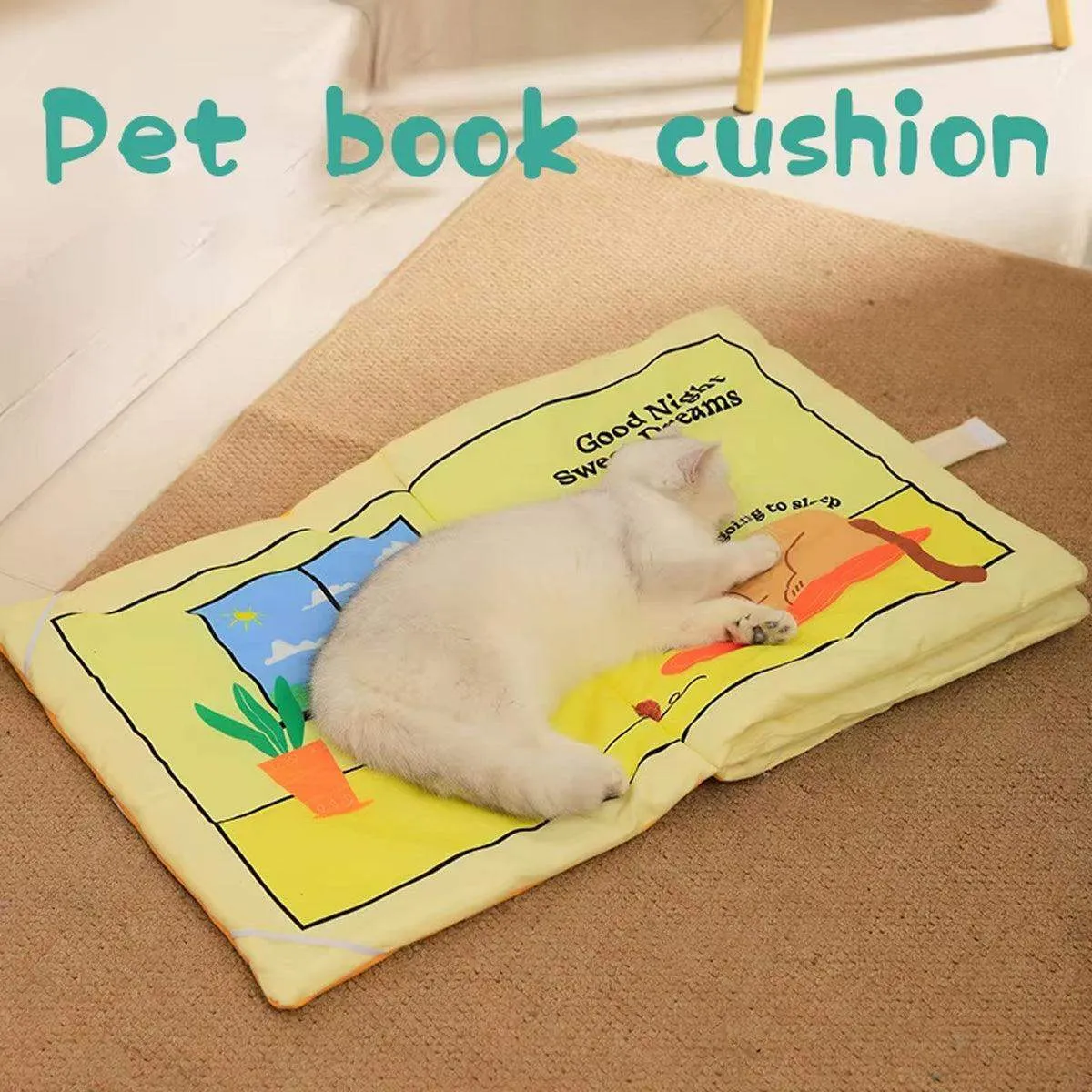 Cat Book Cat Mat Foldable Cat Nest Pet Sleeping Mat Cat Toy Fun Flip Pet Nest