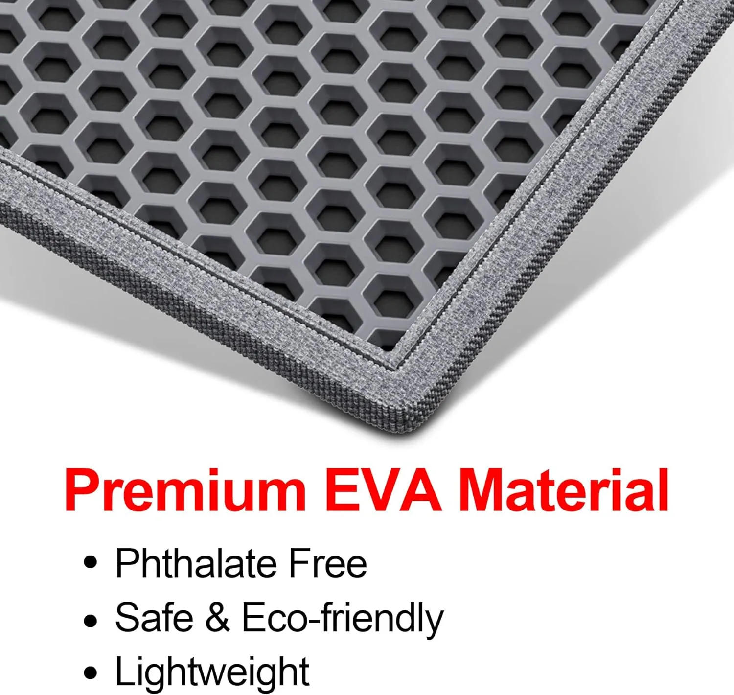 Cat Litter Box Mat: 36"x 30" Waterproof Kitty Cat Litter Trapping Mat, Easy-clean Double-layer Scatter Control Pad Rug (Grey)