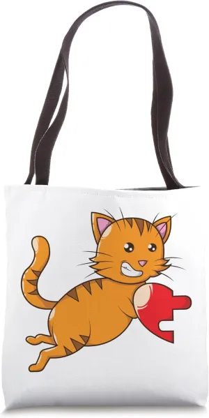 Cat with half Heart Partnerlook Tote Bag