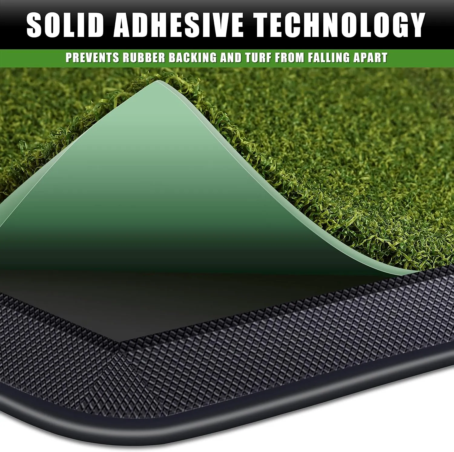 CHAMPKEY Professional Tri-Turf Golf Hitting Mat | Heavy Duty Rubber Backing Practice Mat Ideal for Indoor and Outdoor Training