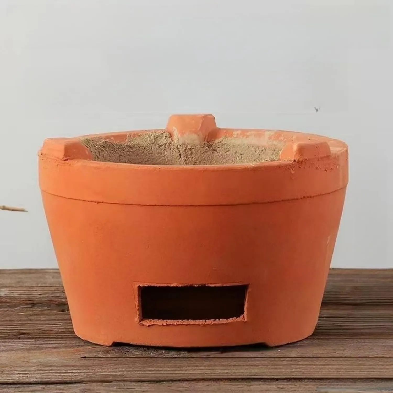 Chaozhou Rare Red Clay Charcoal Stove Tea Set - Kung Fu Tea Stove - Ancient Craft Outdoor Heating Barbecue - Extra Large Pottery Oven (Red Clay XX-Large 28CM)