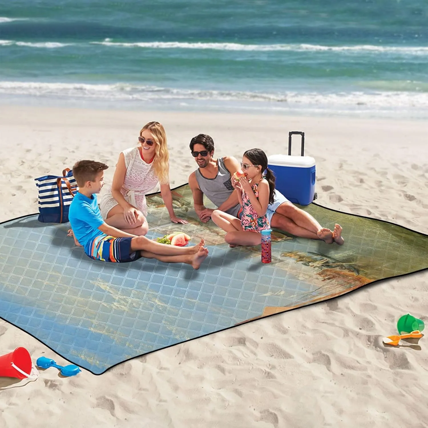 CHIFIGNO J. M. W. Turner Venice Dogana San Giorgio Maggiore Waterproof Beach Blanket Sand Proof Print Outdoor Mat for Camping Picnic Supplies Foldable Mat 80" x 60"