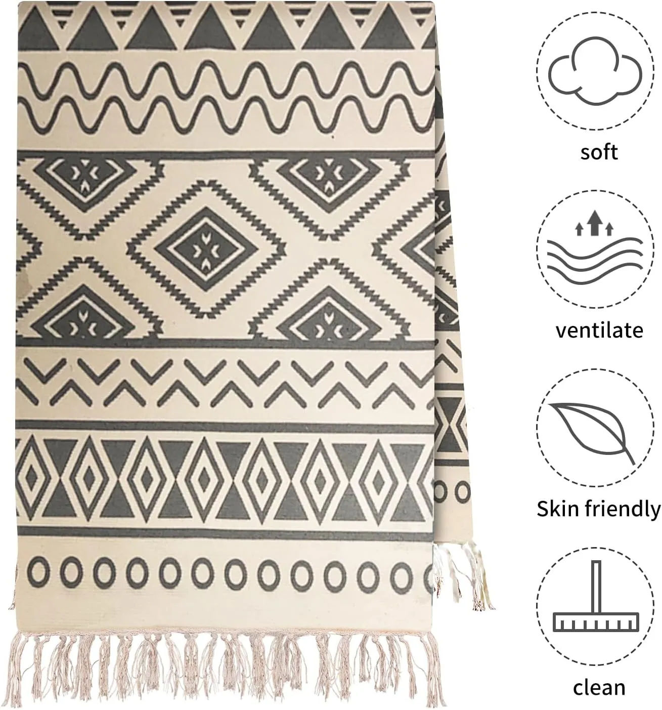 Cifupy Handmade Organic Yoga Mat made with Organic Cotton Yoga Mat - Non Slip Hand-Woven Foldable Yoga Rug Provides Excellent Comfort, Traction & Support for Indoor & Outdoor Use - 24 x 72 Inches