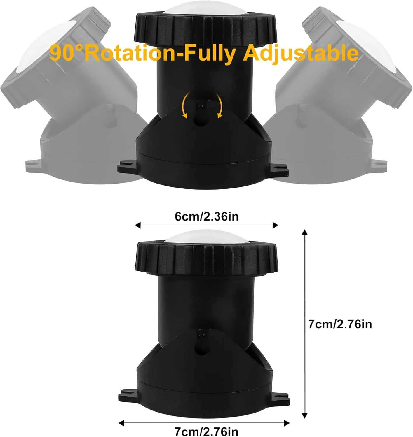 Cold White Pond Lights, Super Bright LED Underwater Submersible Landscape Spotlights, Switch Control IP68 Waterproof Fountain Lights for Fish Aquarium Tank Garden Yard Pool (Set of 3)