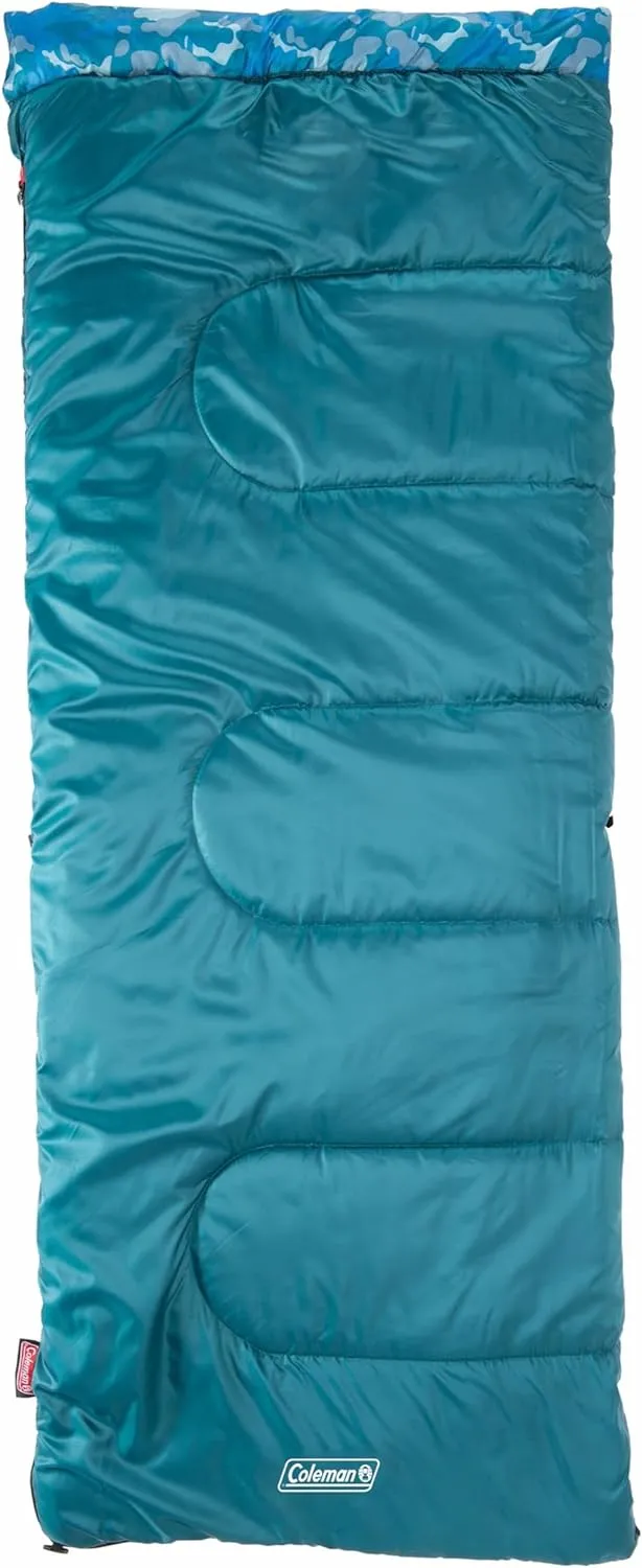 Coleman Kids 45°F Sleeping Bag for Children up to 5ft 5in Tall, Lightweight & Warm Sleep Sack for Indoor/Outdoor Use, Machine Washable