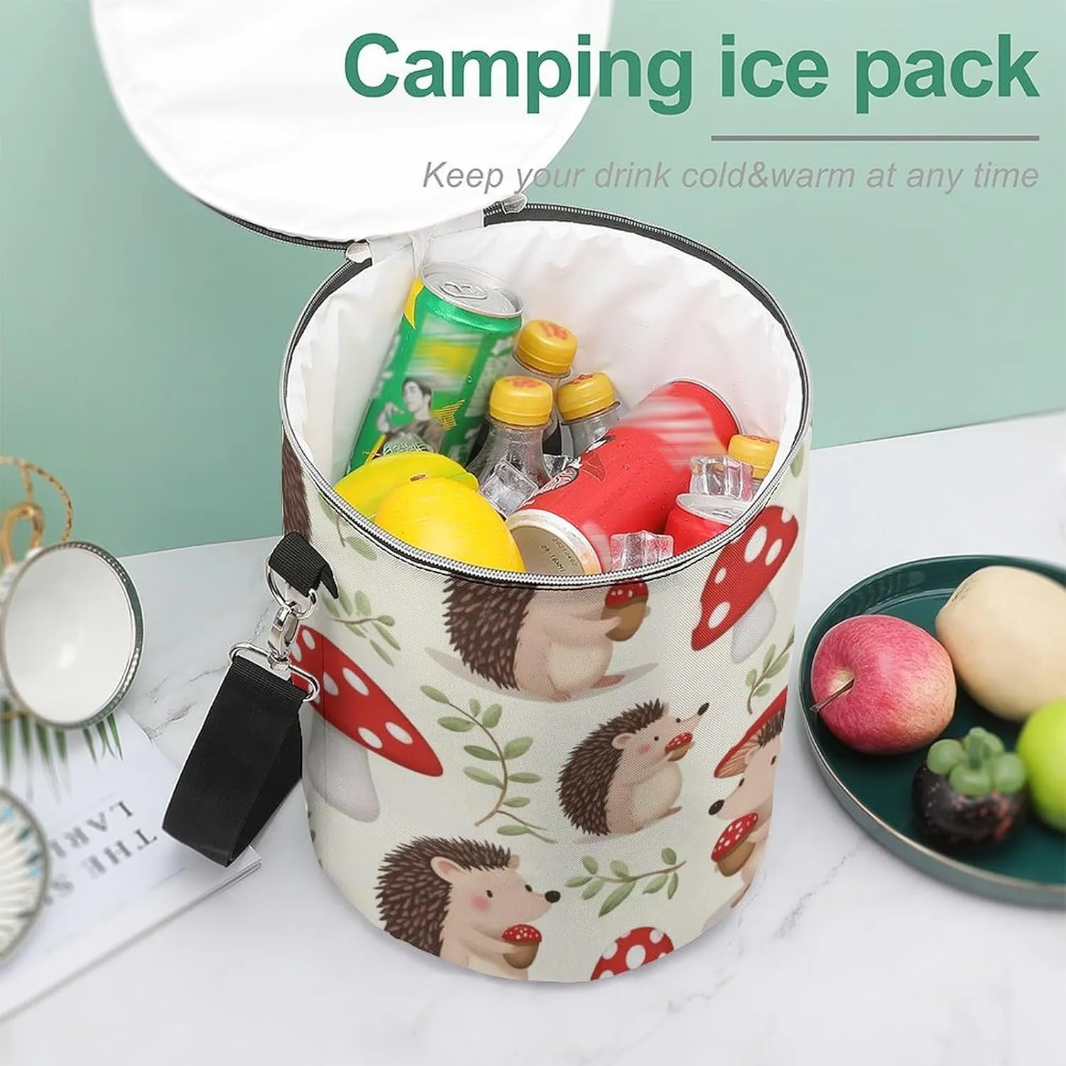 Collapsible Portable Cooler Bags, Insulated Leak-Proof Ice Chest for Camping