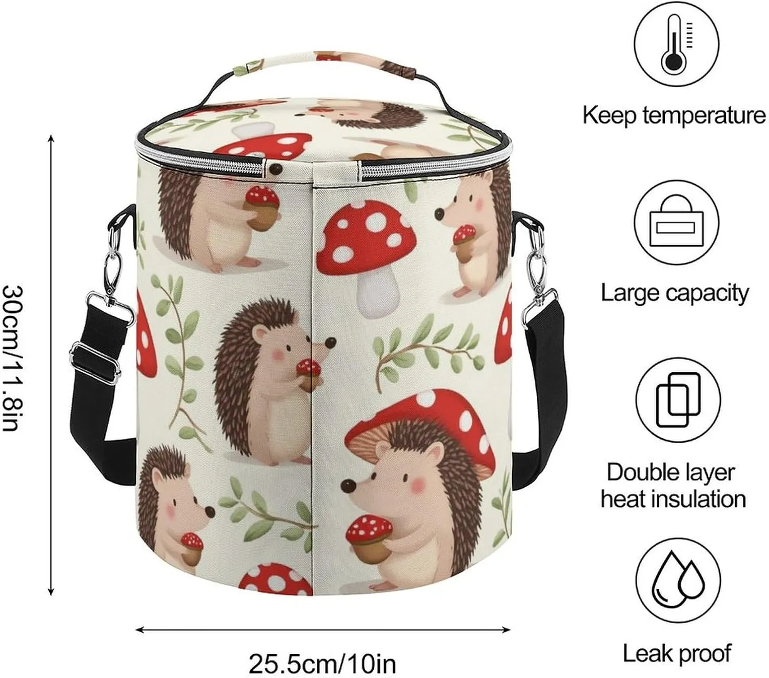 Collapsible Portable Cooler Bags, Insulated Leak-Proof Ice Chest for Camping