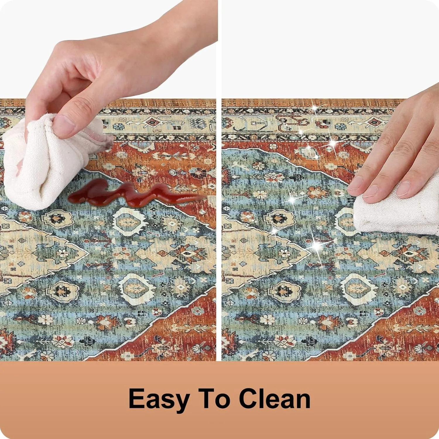Collive Kitchen Rugs Anti Fatigue Kitchen Runner Mats Cushioned, Comfort Fatigue Mats for Standing, 17”x59” Red Non-Skid Washable Kitchen Floor Mats for Office, Sink, Laundry