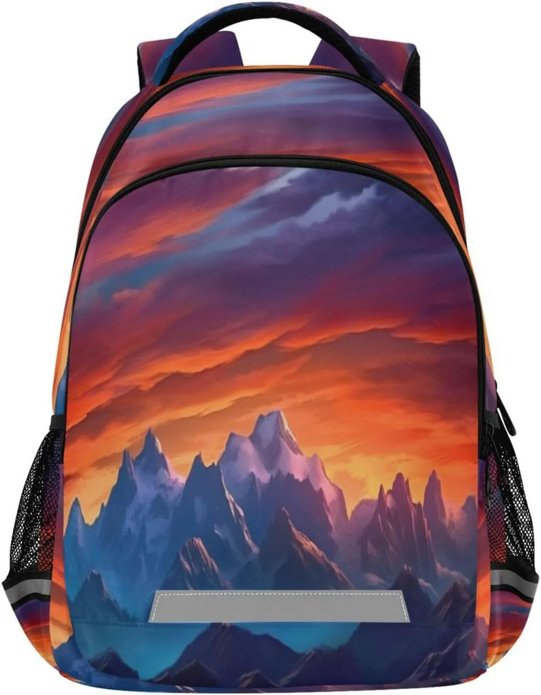 Color Mountains Design Waterproof Backpack - Casual Outdoor Sports Daypack with Ergonomic Shoulder Straps#602
