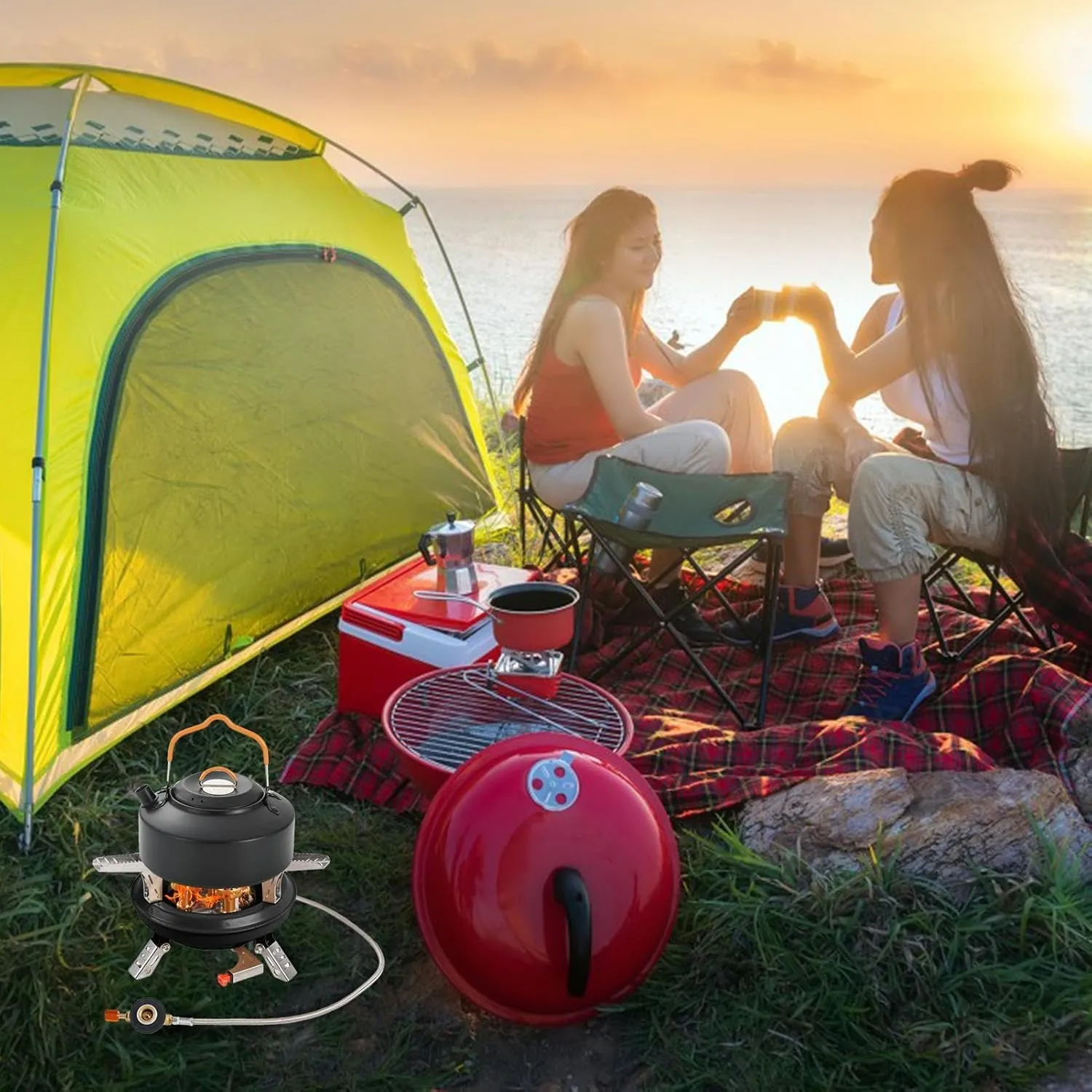 Compact Camping Stove - Hiking Stove, Camp Stove, Stove Burner, Cooking Stove, Minis Camping Stove | Lightweight Camp Stove Backpacking, Portable Backpacking Stover for Outdoor Camping Hiking Cooking