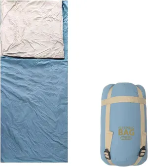 Compact Ultra Lightweight Sleeping Bag Envelope Backpacking Bag with Compression Sack for Adults Warm Weather Camping, Traveling, Hiking