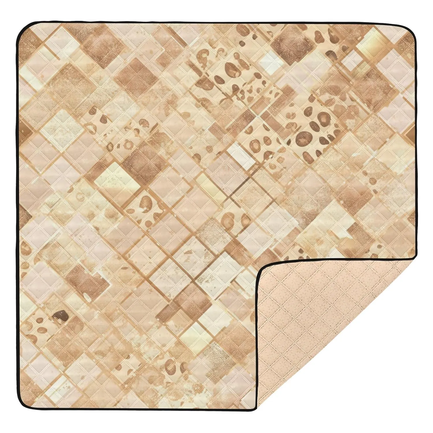 Construction Vehicles Dump Truck Grader Rose Gold Leopard Print on A Pastel Background Animal Skin Texture Soft Foam Baby Gym & Activity Mat for Floor Cozy Breathable Baby Kick Crawling Mat