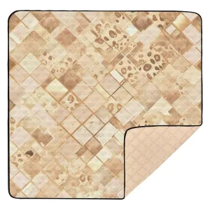 Construction Vehicles Dump Truck Grader Rose Gold Leopard Print on A Pastel Background Animal Skin Texture Soft Foam Baby Gym & Activity Mat for Floor Cozy Breathable Baby Kick Crawling Mat