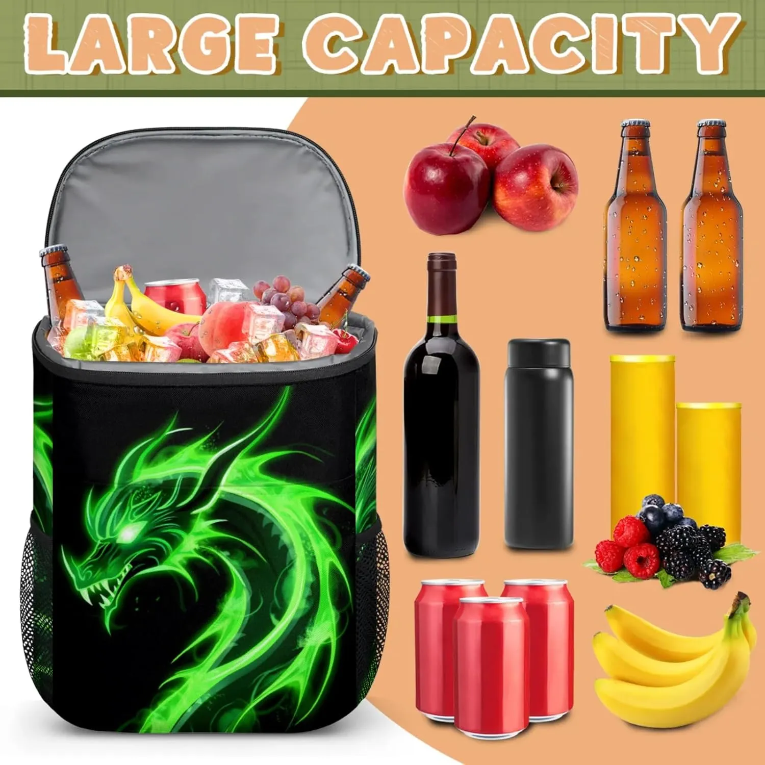 Cooler Backpack 30 Cans for Women Men - Insulated Waterproof Leak Proof Coolers Bag Ice Chest Backpacks for Picnic Beach Travel Camping